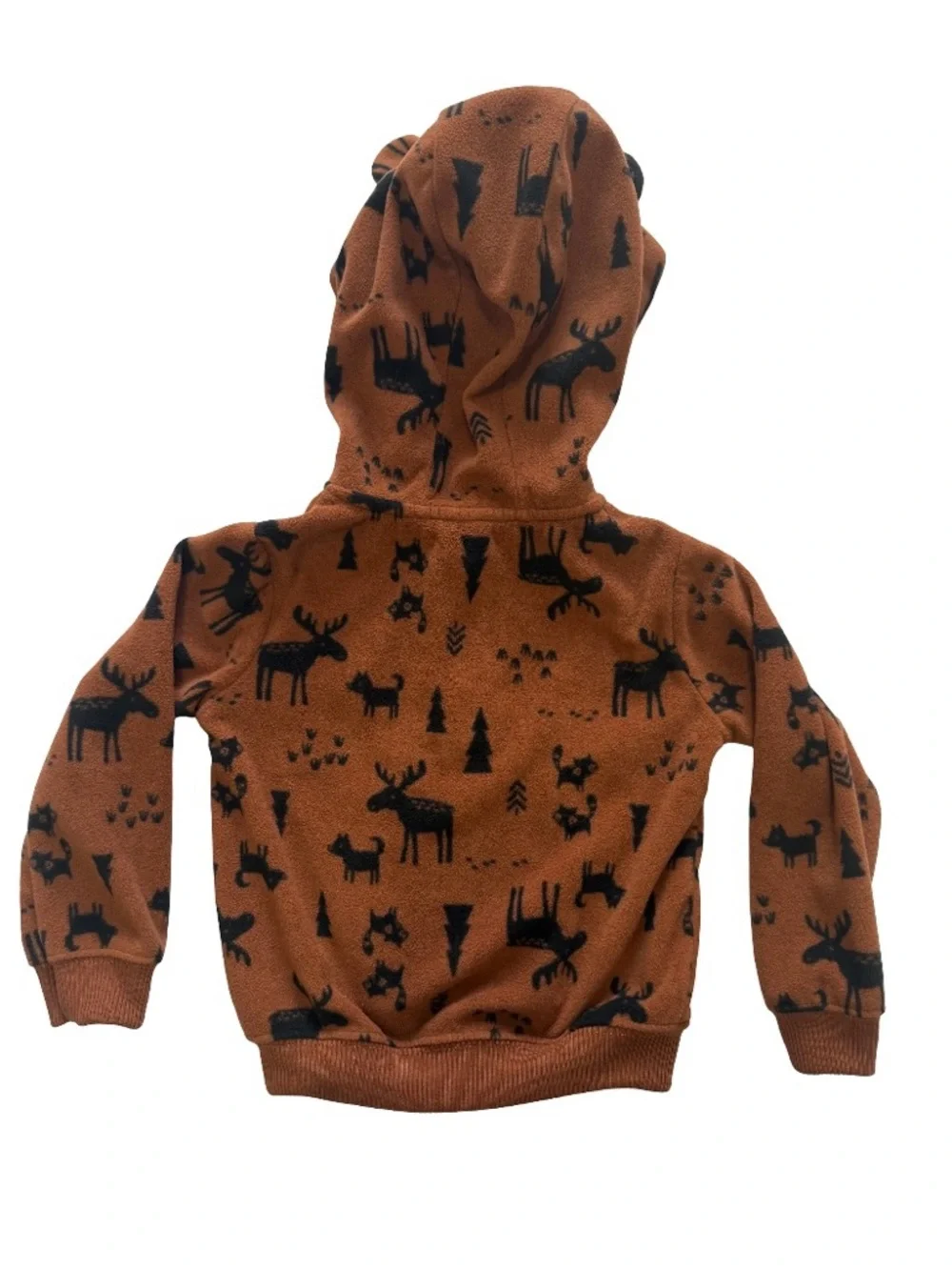 Carter's Rust Brown Fleece Hoodie and Long Sleeve Tee